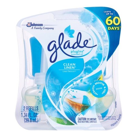 SCRUBBING BUBBLES Glade Plug-Ins Clean Linen Scent Air Freshener Refill 1.34 oz Liquid 14384